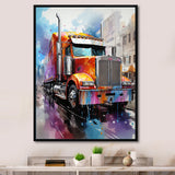 Semi Truck Urban Warrior I - Truck Canvas Wall Art
