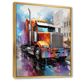 Semi Truck Urban Warrior I - Truck Canvas Wall Art