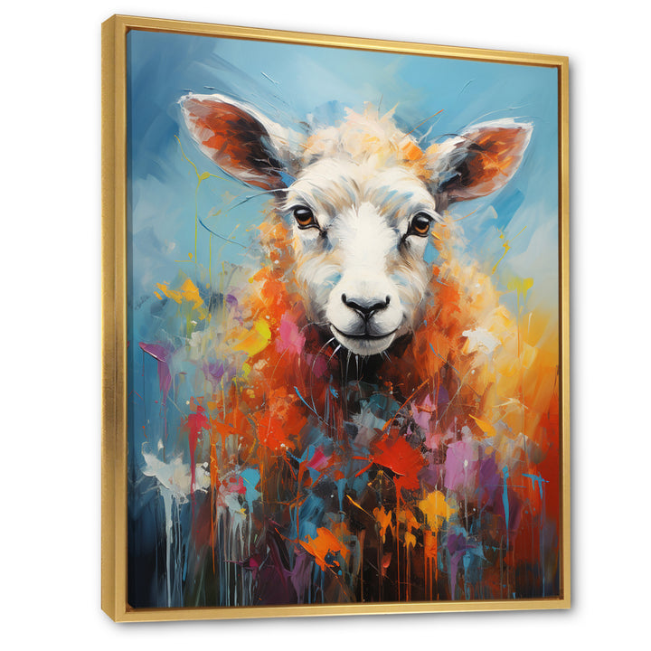 Colorful Popart Sheep Ewes - Sheep Canvas Wall Art