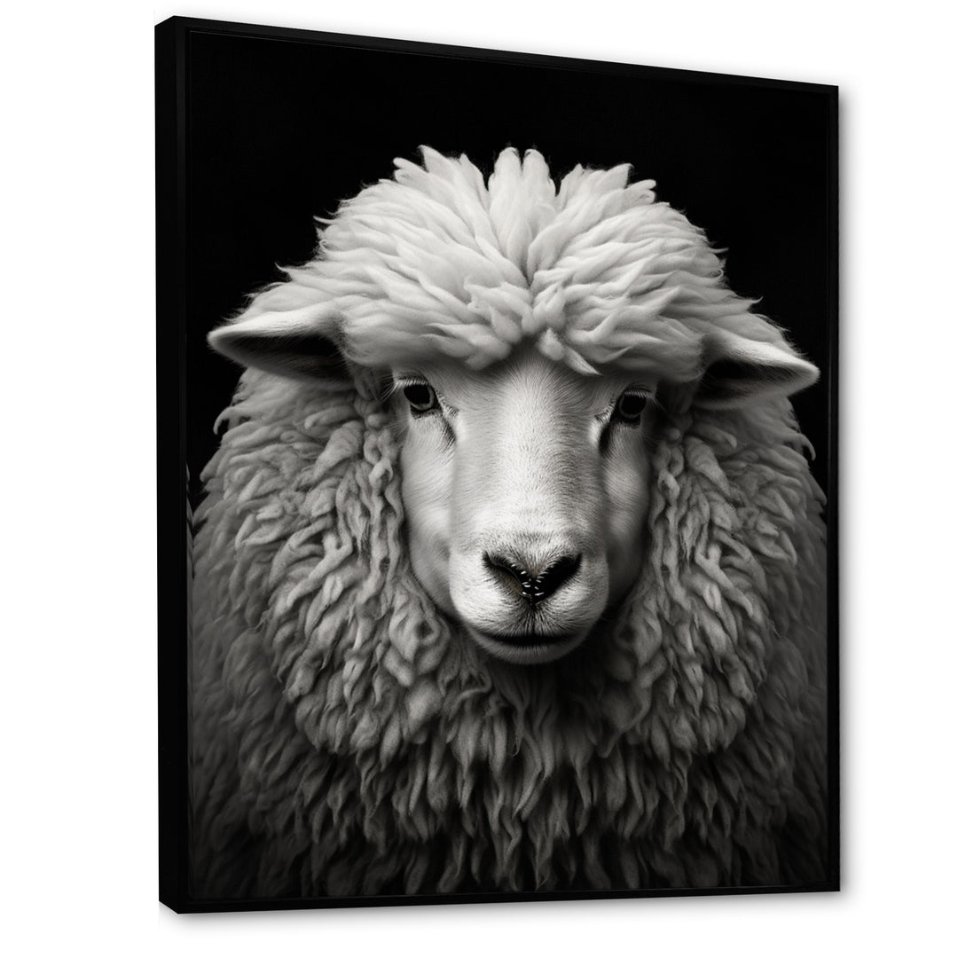 Grey White Sheep Black And White - Sheep Wall Art Prints