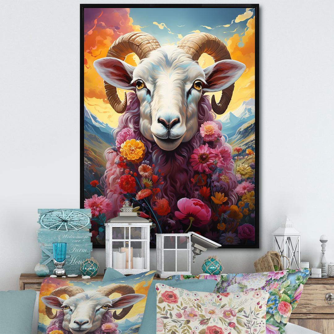 Pink Sheep Enchanted Ewes - Sheep Home Decor Art