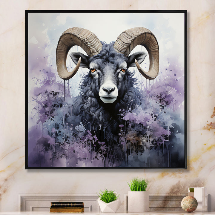 Purple Sheep Enigmatic Ewes - Sheep Living Room Wall Art