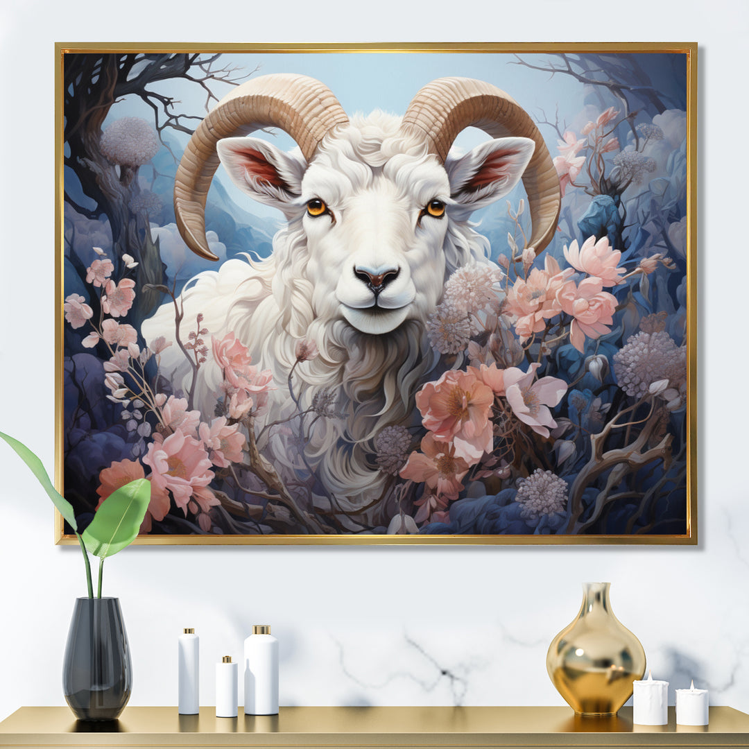 White Sheep Ethereal Dreamscapes - Sheep Canvas Wall Art
