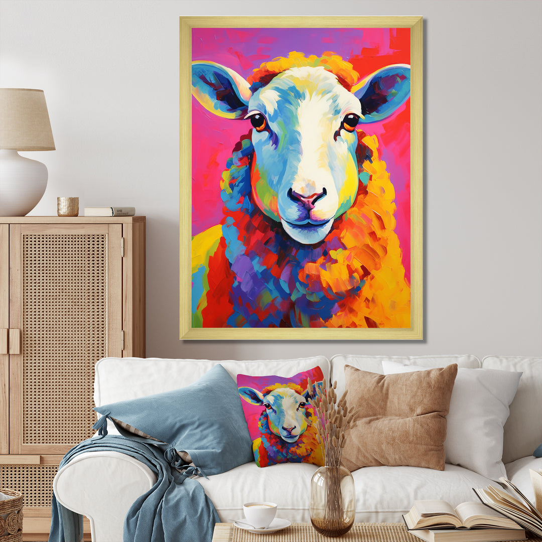 Colorful Sheep Fauvism - Sheep Wall Art Prints