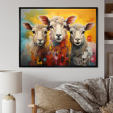 Colorful Sheep Fuzzy Friends - Sheep Wall Art Prints