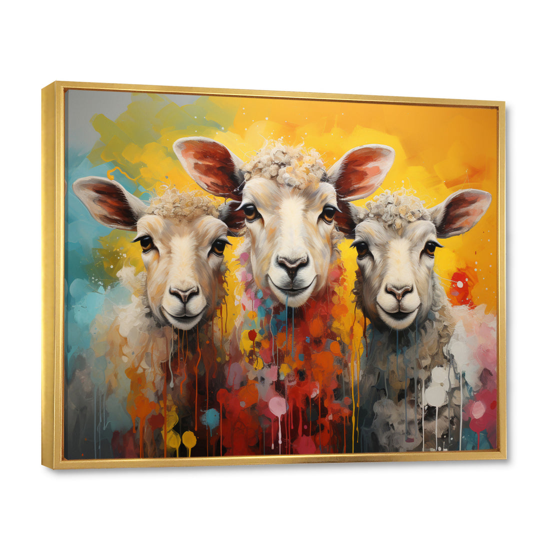 Colorful Sheep Fuzzy Friends - Sheep Wall Art Prints