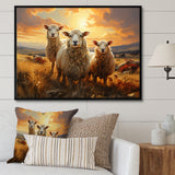 Sheep Golden Flock - Yellow Sheep Wall Art