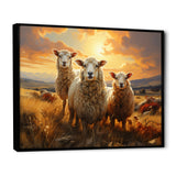 Sheep Golden Flock - Yellow Sheep Wall Art
