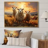 Sheep Golden Flock - Yellow Sheep Wall Art