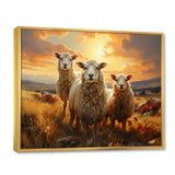 Sheep Golden Flock - Yellow Sheep Wall Art