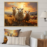 Sheep Golden Flock - Yellow Sheep Wall Art