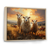 Sheep Golden Flock - Yellow Sheep Wall Art