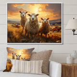 Sheep Golden Flock - Yellow Sheep Wall Art