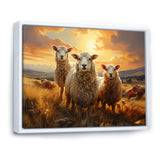 Sheep Golden Flock - Yellow Sheep Wall Art