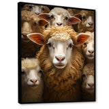 Sheep Family Harmony - Sheep Large Canvas Wall Art