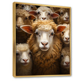 Sheep Family Harmony - Sheep Large Canvas Wall Art