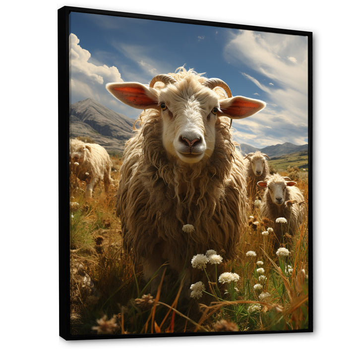 Sheep Harmony In Herd - Sheep Home Decor Art
