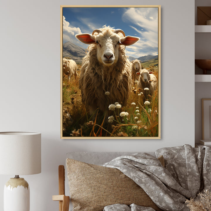 Sheep Harmony In Herd - Sheep Home Decor Art