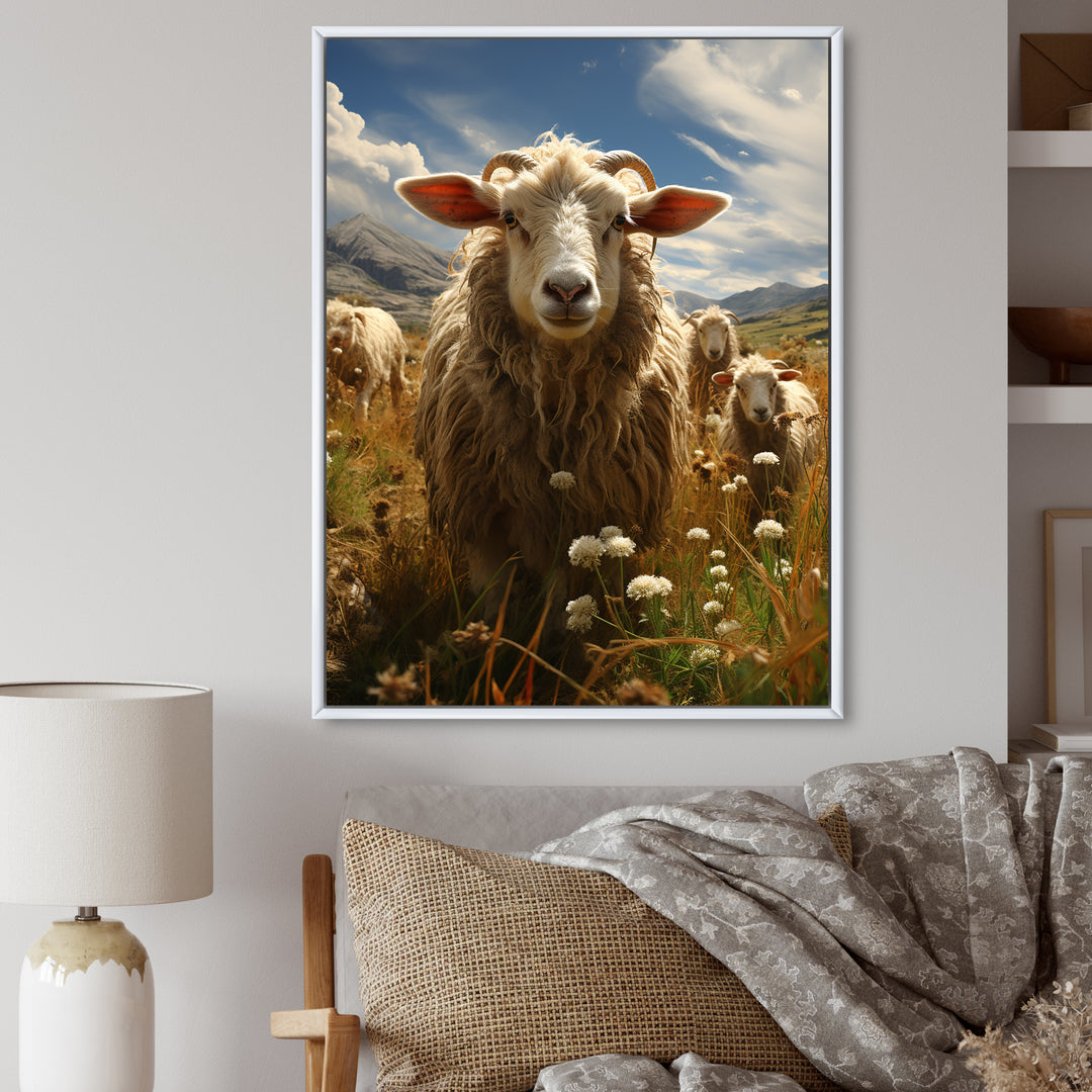 Sheep Harmony In Herd - Sheep Home Decor Art