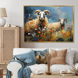 Sheep Grazing Impressionistic - Sheep Bedroom Wall Art