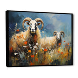 Sheep Grazing Impressionistic - Sheep Bedroom Wall Art