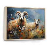 Sheep Grazing Impressionistic - Sheep Bedroom Wall Art