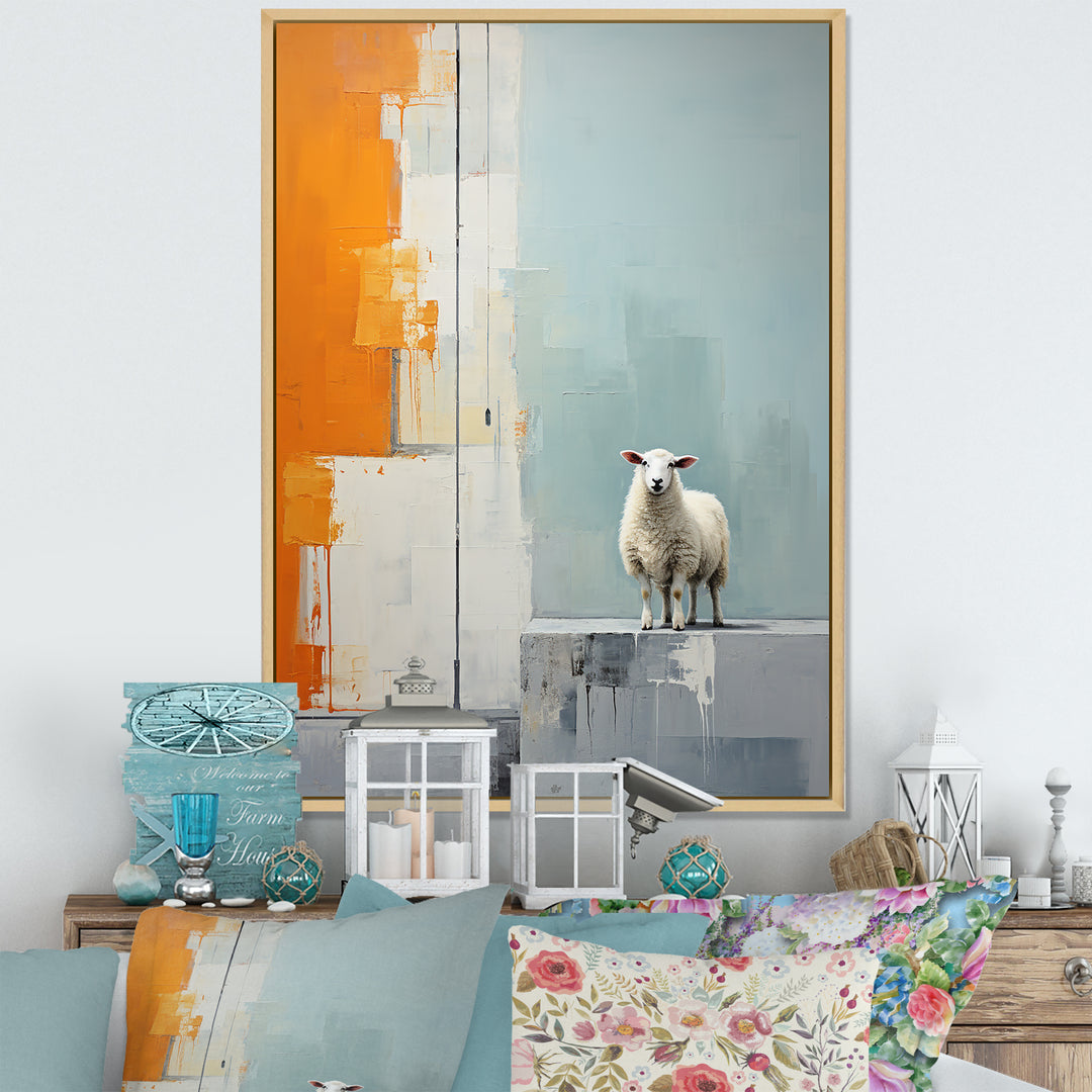 Sheep Minimalist Cubism - Sheep Wall Decor