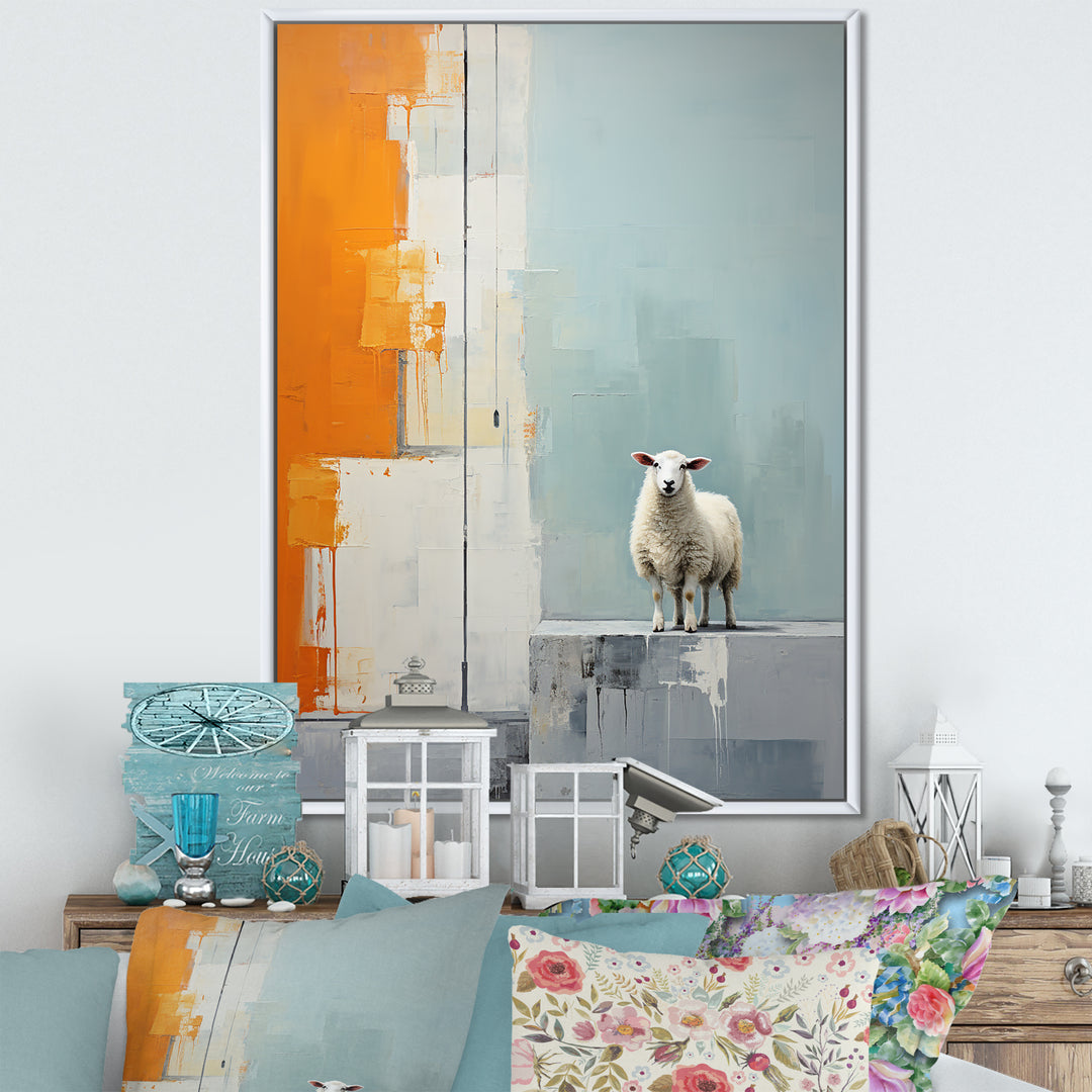 Sheep Minimalist Cubism - Sheep Wall Decor