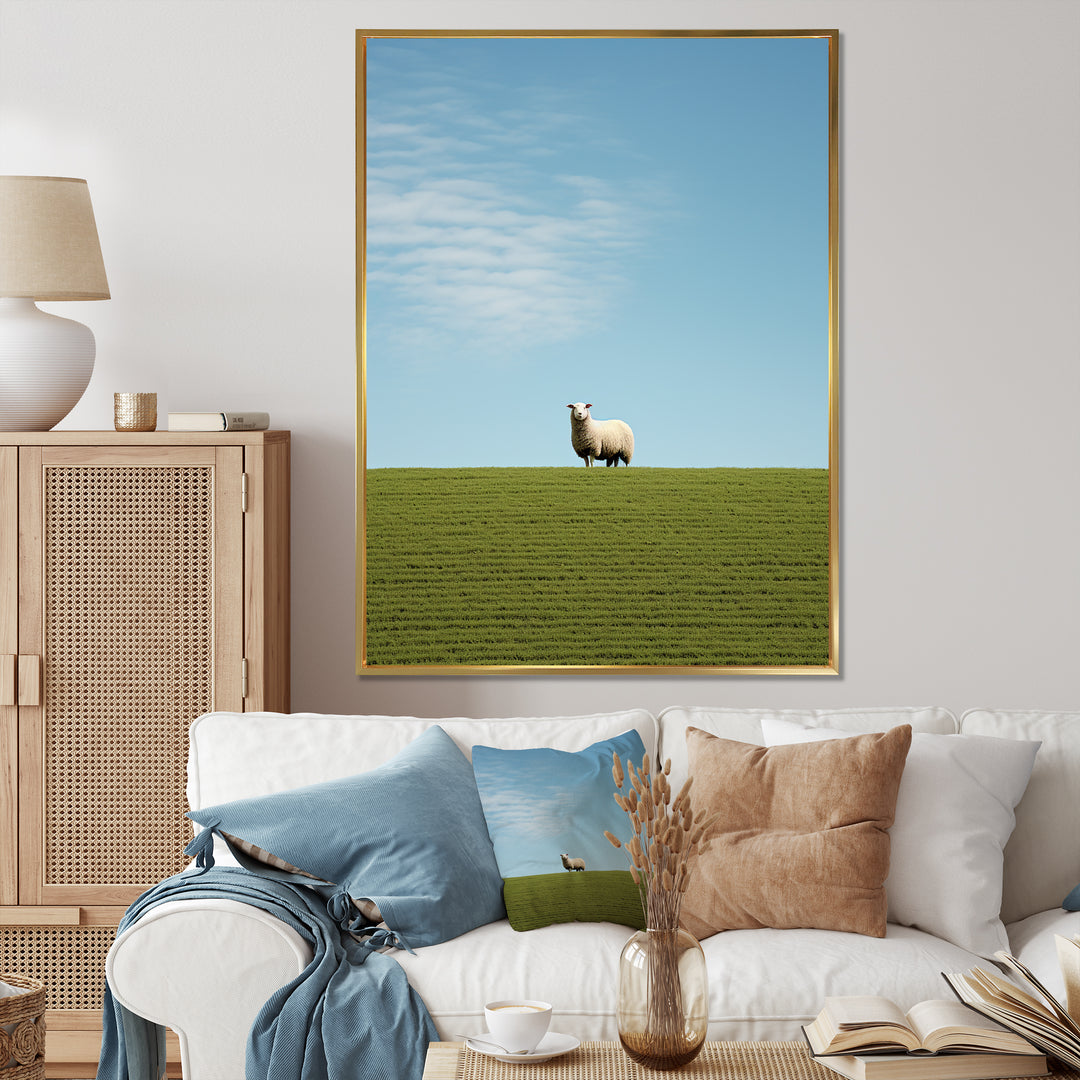 Sheep Minimalistic Solitude - Sheep Wall Art Prints