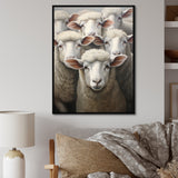 Realistic Sheep's Portrait - Sheep Canvas Wall Art
