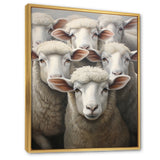 Realistic Sheep's Portrait - Sheep Canvas Wall Art