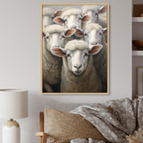 Realistic Sheep's Portrait - Sheep Canvas Wall Art