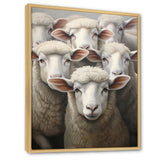 Realistic Sheep's Portrait - Sheep Canvas Wall Art