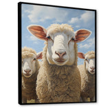 Sheep Family Selfie - Sheep Canvas Wall Art
