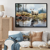 Sheep Reflection - Sheep Wall Art Prints