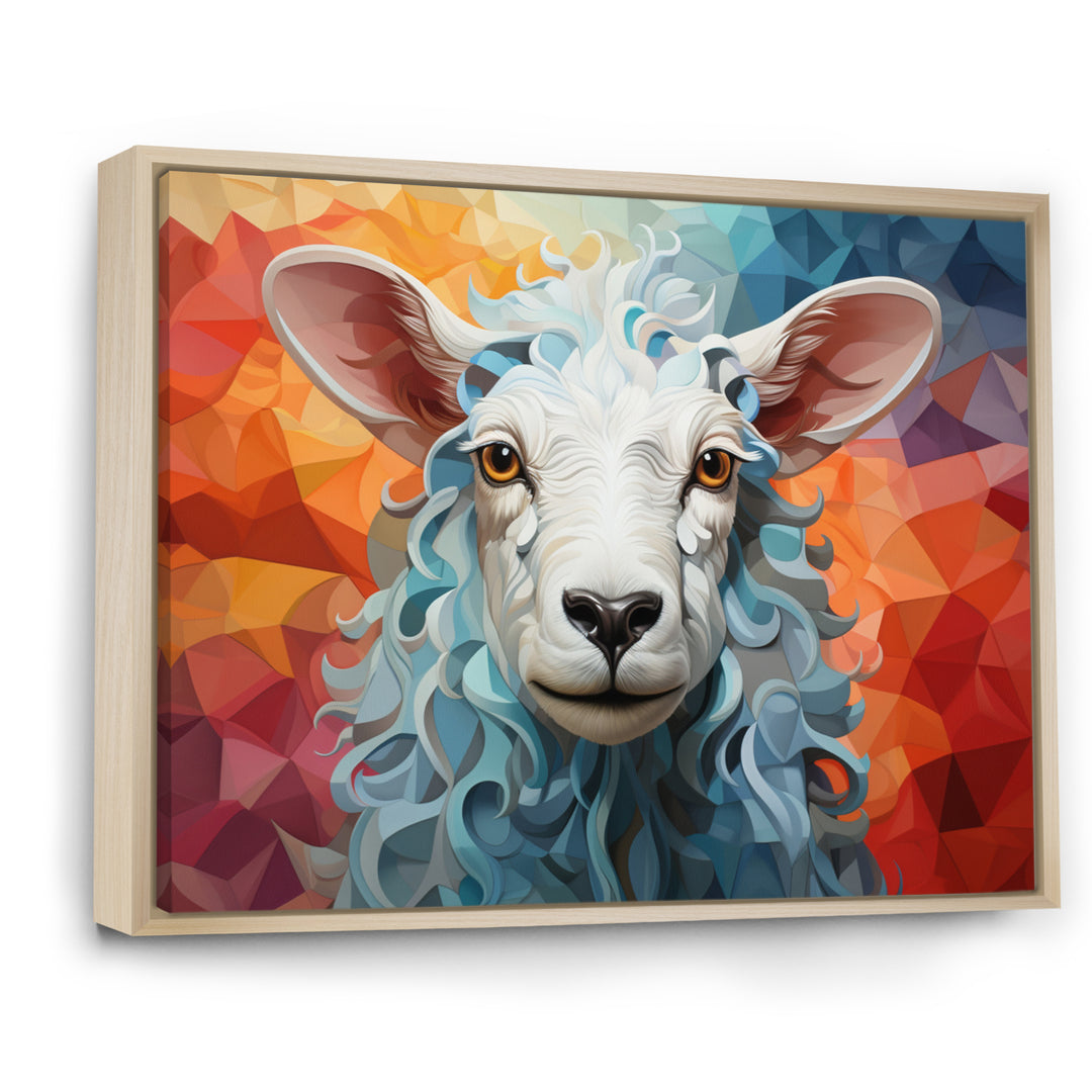 Sheep Serenity Geometric - Multi-Color Sheep Wall Art