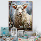 White Sheep's Siesta - Sheep Framed Canvas Art