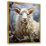 White Sheep's Siesta - Sheep Framed Canvas Art