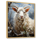 White Sheep's Siesta - Sheep Framed Canvas Art