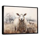 Sheep Silent Symphony - Animals Canvas Wall Art