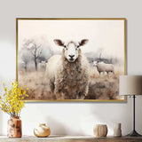 Sheep Silent Symphony - Animals Canvas Wall Art