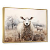 Sheep Silent Symphony - Animals Canvas Wall Art