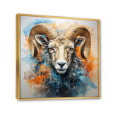 Teal Sheep Transcendent Wool - Sheep Canvas Wall Art