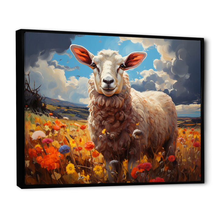 Sheep Vibrant Meadows - Sheep Wall Decor