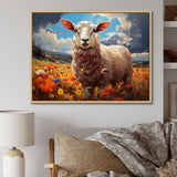 Sheep Vibrant Meadows - Sheep Wall Decor