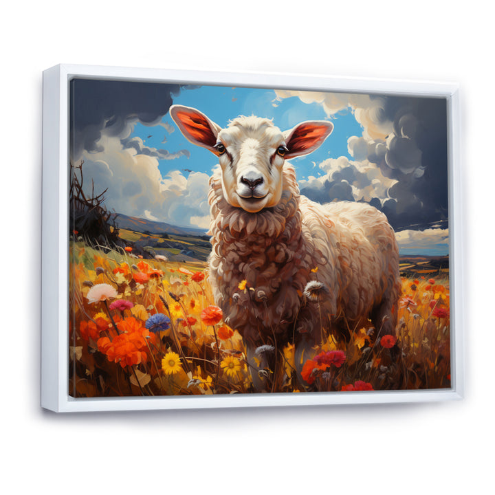Sheep Vibrant Meadows - Sheep Wall Decor