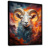Teal Sheep Woolen Symphony - Teal Sheep Wall Art
