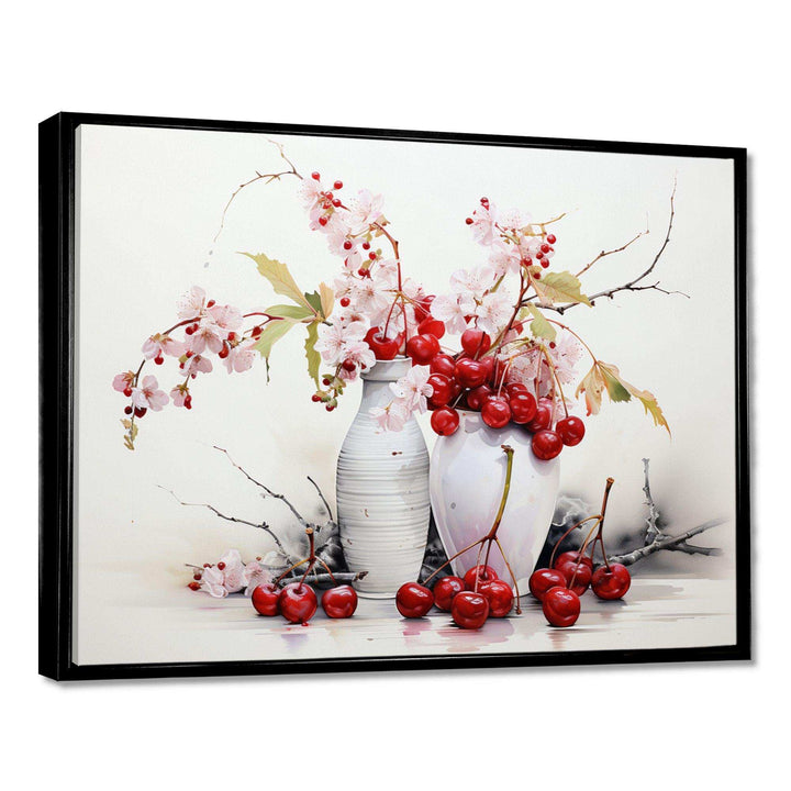 Cherry Simplicity - Food &amp; Beverage Canvas Wall Art