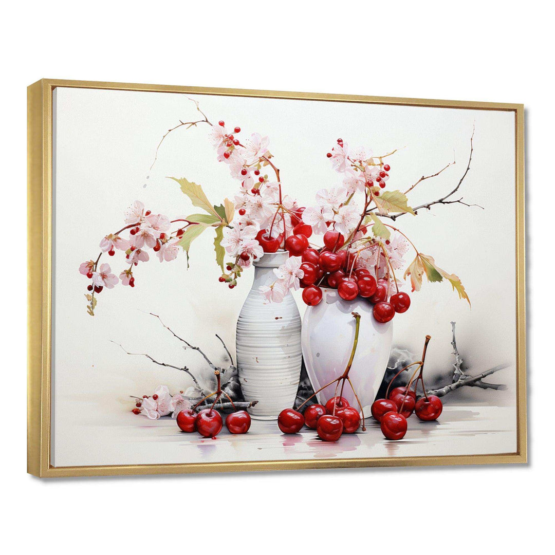Cherry Simplicity - Food &amp; Beverage Canvas Wall Art