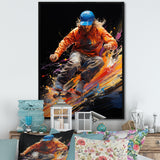 Skateboard Abstract Ollie - Skateboard Canvas Wall Art
